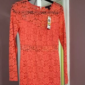 Beautiful Coral Lace Dress